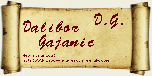 Dalibor Gajanić vizit kartica